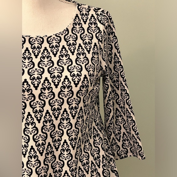 Charter Club Blue and White 3/4-Sleeve Top - Picture 3 of 9